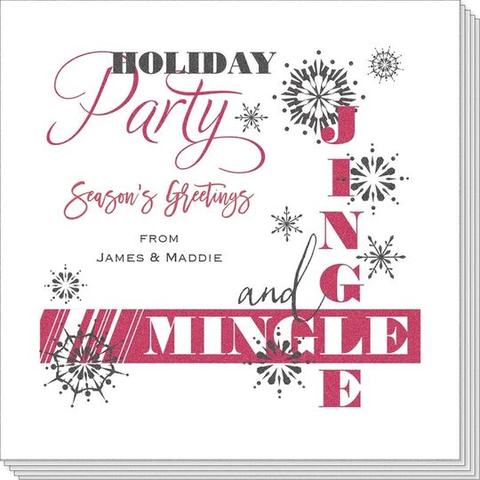 Jingle and Mingle Holiday Napkins